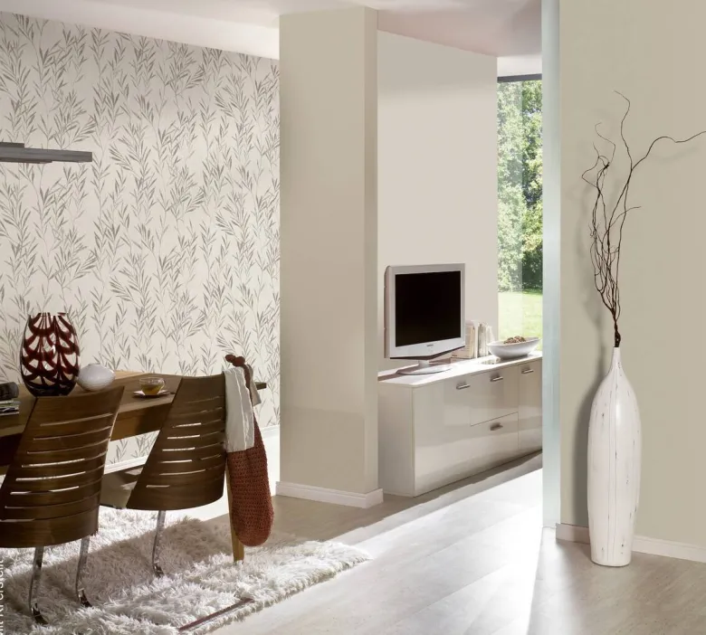 Vliestapete Attractive Uni creme B/L: ca. 53x1005 cm