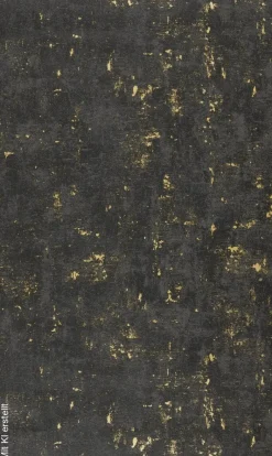 Vliestapete Betonoptik schwarz gold B/L: ca. 53x1005 cm