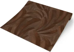 Vliestapete Blätter bronze braun B/L: ca. 53x1005 cm glitzernd