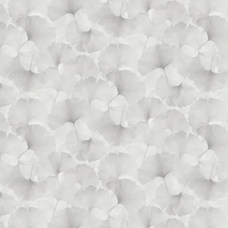Vliestapete Blätter silber weiß B/L: ca. 53x1005 cm glitzernd