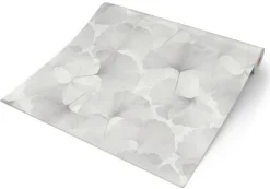 Vliestapete Blätter silber weiß B/L: ca. 53x1005 cm glitzernd