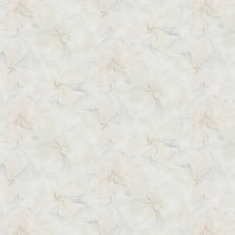 Vliestapete Blätter weiß beige grau B/L: ca. 53x1005 cm glitzernd