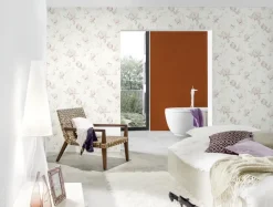 Vliestapete Blumen beige rot B/L: ca. 53x1005 cm