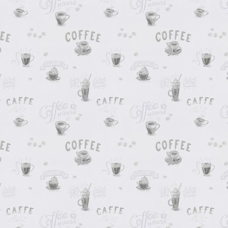 Vliestapete Coffee grau B/L: ca. 53x1005 cm