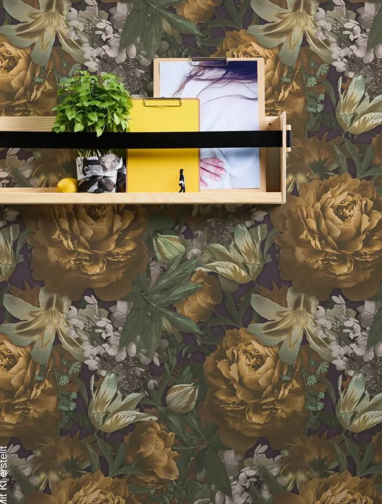 Vliestapete Floral bunt B/L: ca. 53x1005 cm