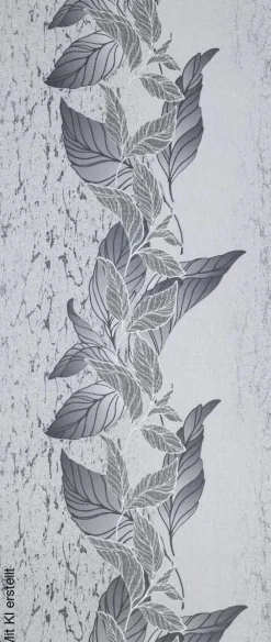 Vliestapete Floral grau B/L: ca. 53x1005 cm