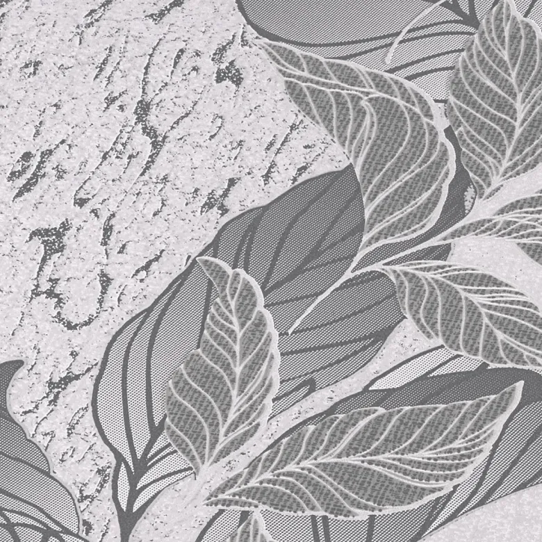 Vliestapete Floral grau B/L: ca. 53x1005 cm