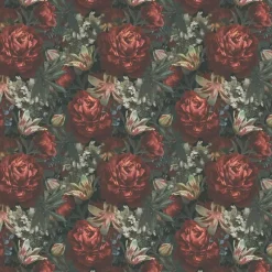 Vliestapete Floral schwarz bunt B/L: ca. 53x1005 cm