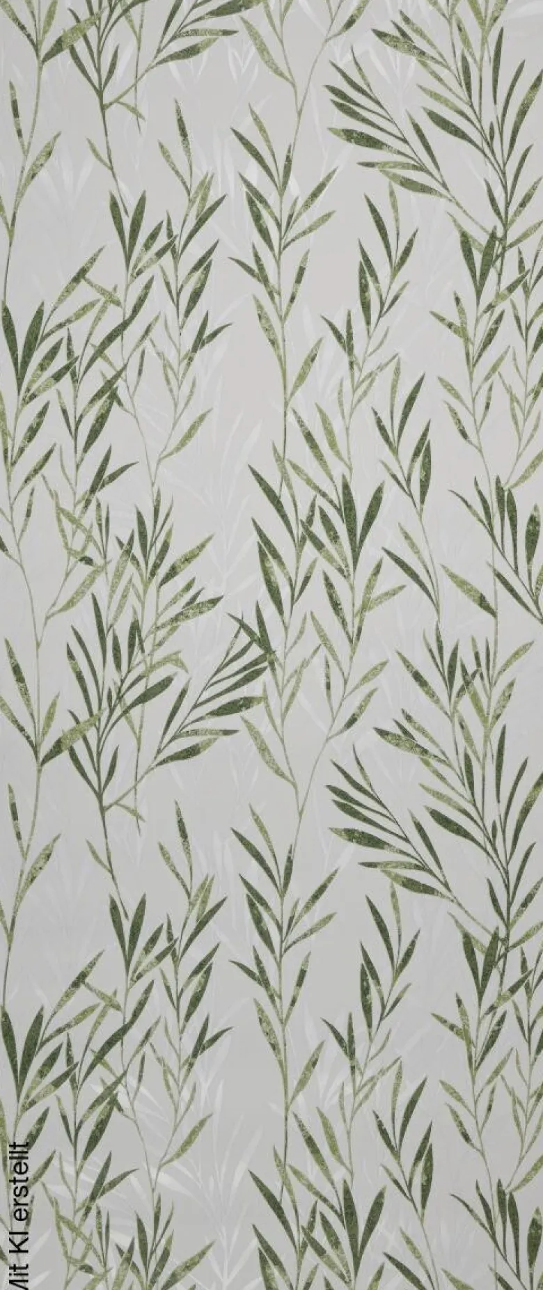 Vliestapete Gräser weiß grün B/L: ca. 53x1005 cm