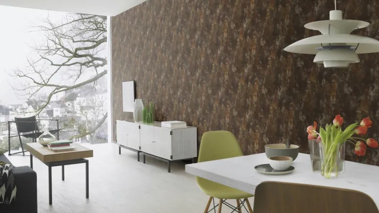 Vliestapete Metallic Kupfer B/L: ca. 53x1005 cm