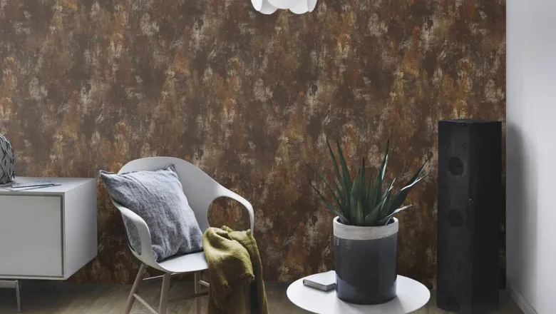 Vliestapete Metallic Kupfer B/L: ca. 53x1005 cm