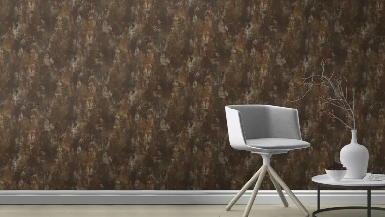 Vliestapete Metallic Kupfer B/L: ca. 53x1005 cm