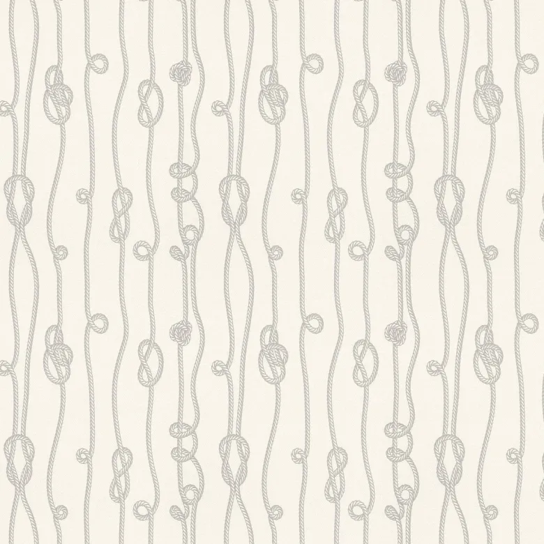 Vliestapete Seemannsknoten beige grau B/L: ca. 53x1005 cm