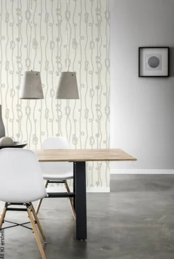 Vliestapete Seemannsknoten beige grau B/L: ca. 53x1005 cm