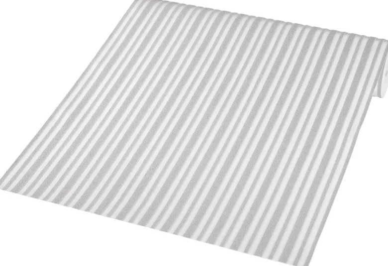 Vliestapete Streifen silber B/L: ca. 53x1005 cm