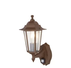 Wandaußenleuchte braun klar B/H/T: ca. 17x37x22,5 cm