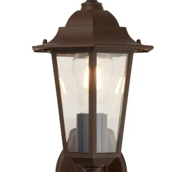 Wandaußenleuchte braun klar B/H/T: ca. 17x37x22,5 cm