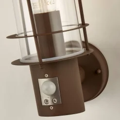 Wandaußenleuchte klar braun B/H/T: ca. 18x32x22 cm