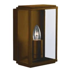 Wandaußenleuchte klar braun B/H/T: ca. 16x25x11 cm