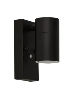 Wandaußenleuchte klar schwarz B/H/T: ca. 7x15x10 cm
