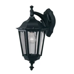 Wandaußenleuchte schwarz klar B/H/T: ca. 25x44x29 cm