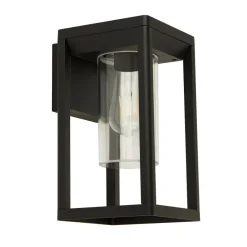 Wandaußenleuchte schwarz klar B/H/T: ca. 15x27x16,5 cm