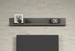 Wandboard Esteban anthrazit Eiche Evoke Coast Nachbildung B/H/T: ca. 167x25x17 cm