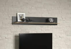 Wandboard Esteban anthrazit Eiche Evoke Coast Nachbildung B/H/T: ca. 167x25x17 cm