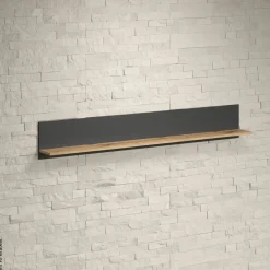 Wandboard Esteban anthrazit Eiche Evoke Coast Nachbildung B/H/T: ca. 167x25x17 cm
