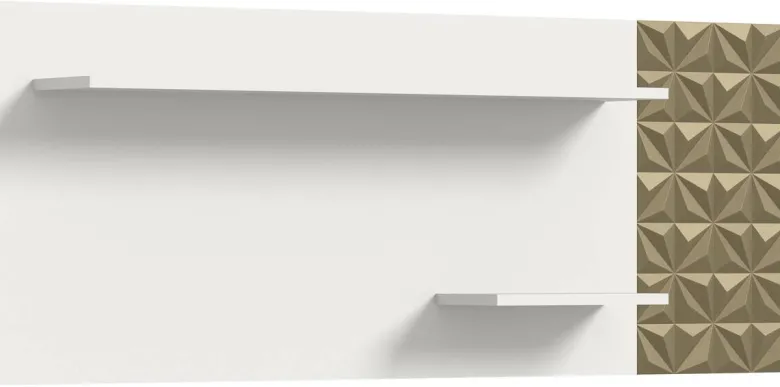 Wandboard Prisma weiß gold Optik B/H/T: ca. 140x53x17 cm