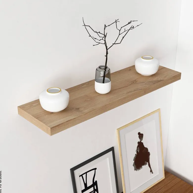 Wandboard Shelvy 80 Eiche Viking Nachbildung B/H/T: ca. 80x4x24 cm
