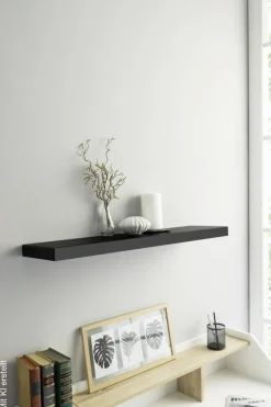 Wandboard Shelvy 80 schwarz B/H/T: ca. 80x4x24 cm