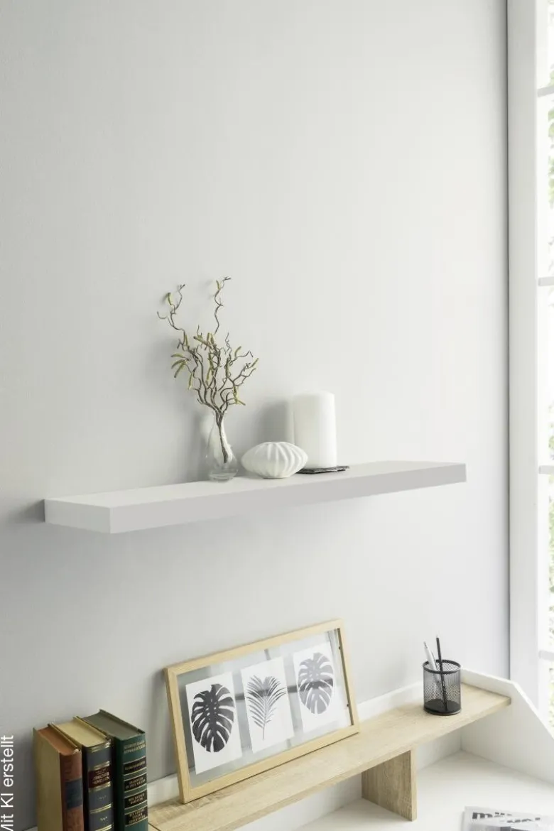 Wandboard Shelvy 80 weiß B/H/T: ca. 80x4x24 cm