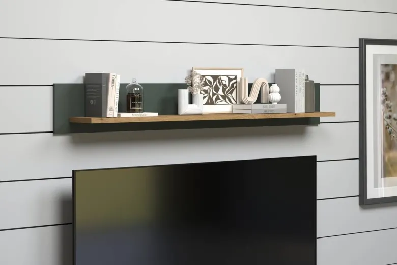 Wandboard Stanton tannengrün Eiche Evoke Coast Nachbildung B/H/T: ca. 156x22x22 cm