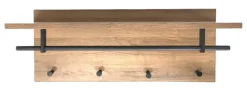 Wandgarderobe Eiche Nachbildung B/H/T: ca. 75x36x26 cm