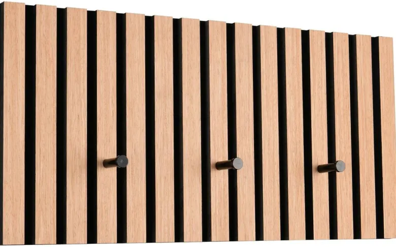Wandgarderobe Grace Eiche schwarz B/H/T: ca. 60x30x7 cm