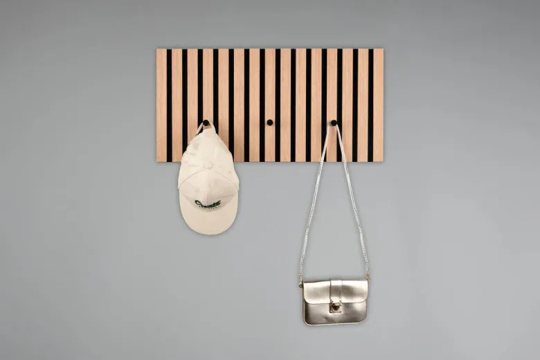 Wandgarderobe Grace Eiche schwarz B/H/T: ca. 60x30x7 cm