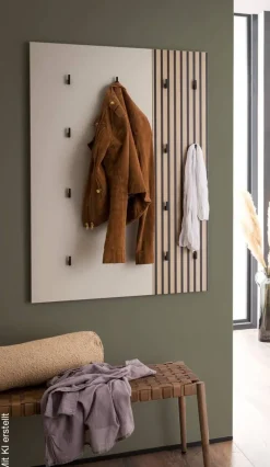 Wandpaneel Alexa creme beige B/H/T: ca. 49x109x2,6 cm