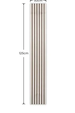 Wandpaneel Grace sand MDF Filz B/H/T: ca. 25x160x7 cm