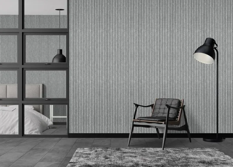 Wandpaneel grau B/H: ca. 64x244 cm