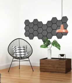 Wandpaneel grau B/H: ca. 55x65 cm