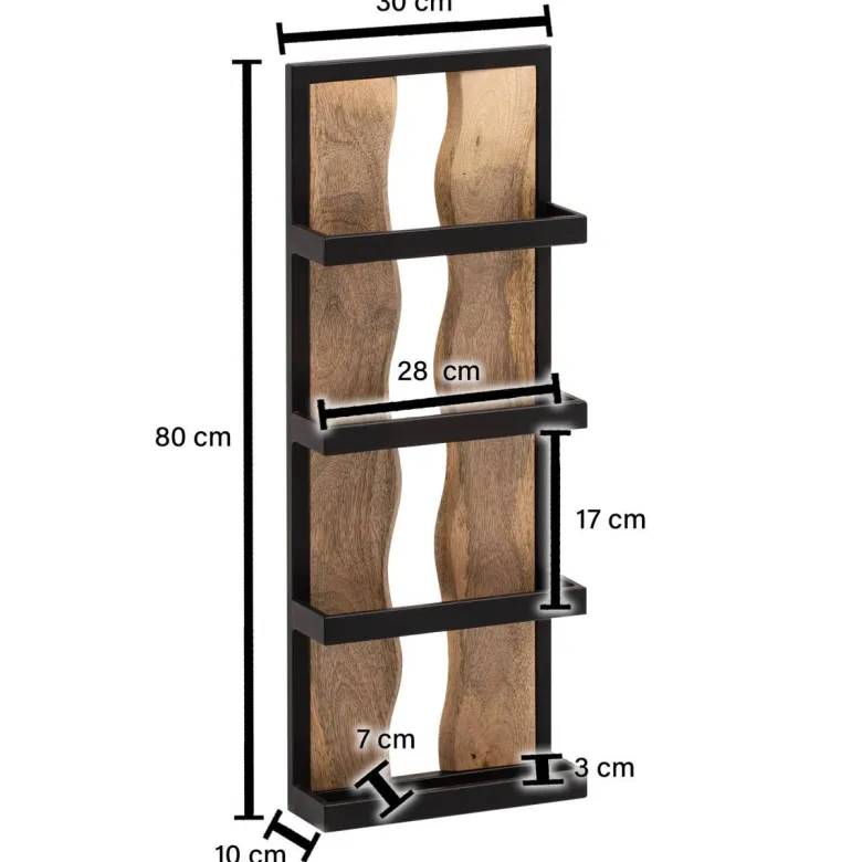 Wandregal B/H/T: ca. 30x80x10 cm