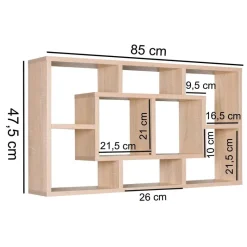 Wandregal Eiche Sonoma Nachbildung B/H/T: ca. 85x47,5x16 cm