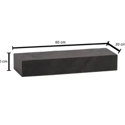 Wandregal grau B/H/T: ca. 60x10x20 cm