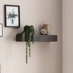 Wandregal grau B/H/T: ca. 60x10x20 cm