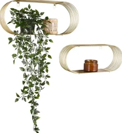 Wandregal Jessica gold Optik Metall