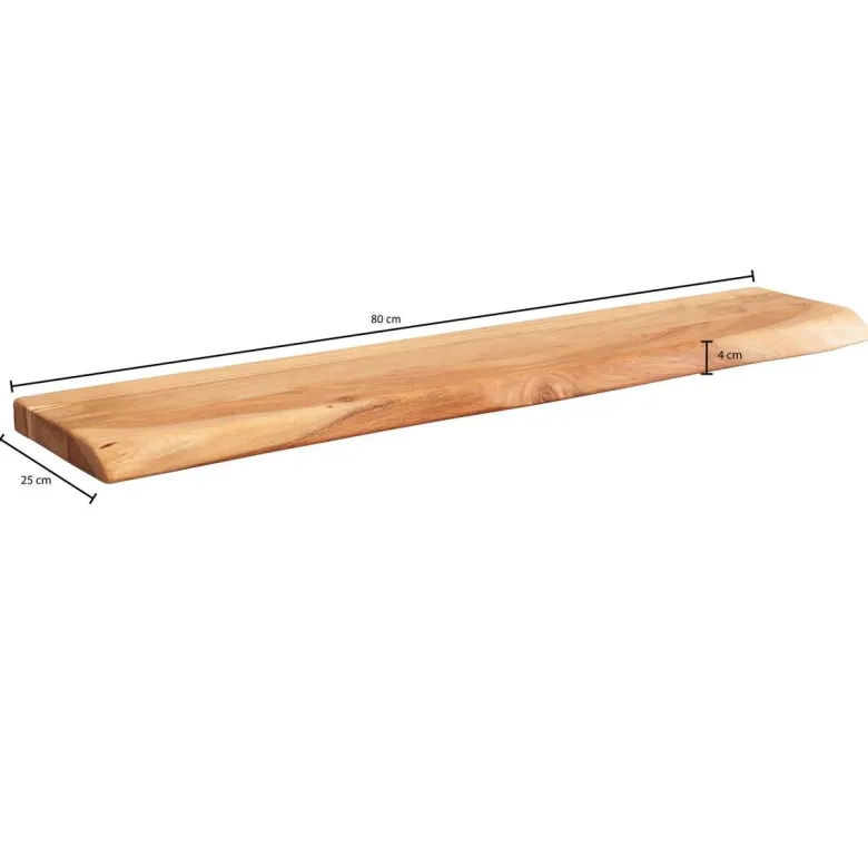 Wandregal natur B/H/T: ca. 80x4x25 cm