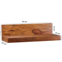 Wandregal natur B/H/T: ca. 60x17x23 cm