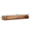 Wandregal rosenholz Holz B/H/T: ca. 120x15x20 cm