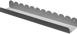 Wandregal Sensation grau Metall B/H/T: ca. 48x5x9,1 cm
